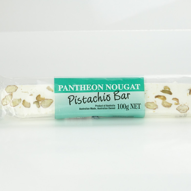 Pantheon Nougat Pistachio  Bar 100g