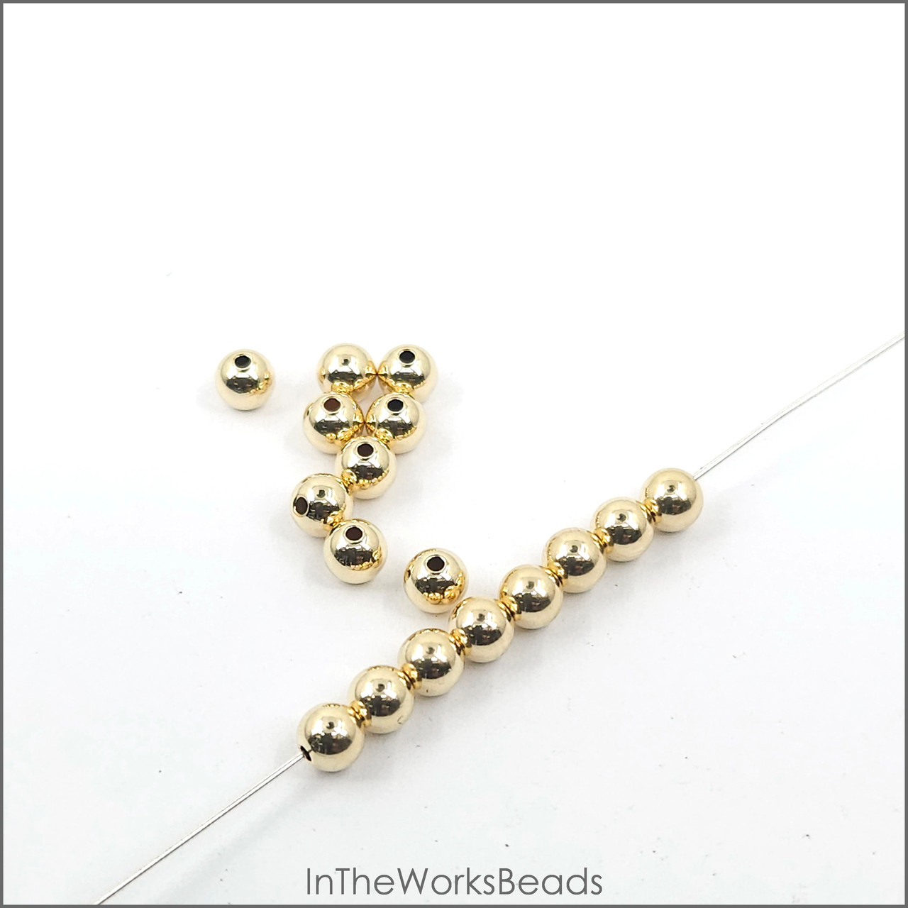 14K Gold Filled Round Bead 30 Pieces InTheWorksBeads
