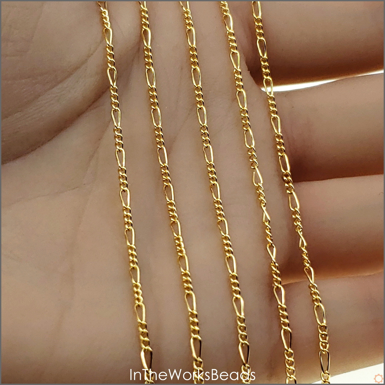 Gold Figaro Chain 18k Filled Gold Chain 14k Gold Filled Figaro