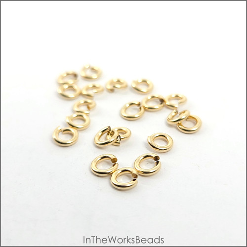 14K Gold Filled Open Jumprings 19.5Ga 4mm, 20pc