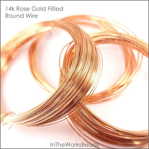 20 Gauge, 14/20 Rose Gold Filled Wire (Square) Dead Soft 14K Pink Gold Filled Wire Made in USA - 5FT by CRAFT WIRE