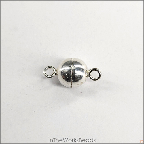 Sterling Silver Magnet Clasp 6mm Round InTheWorksBeads