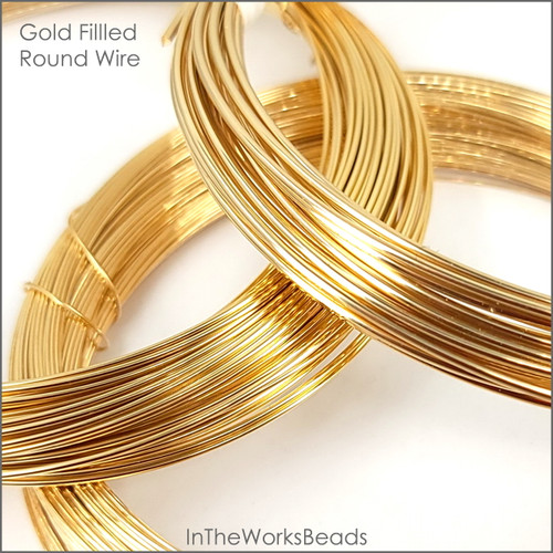 12k Gold Filled Round Wire Half Hard Temper 22 Gauge 1 Troy Ounce