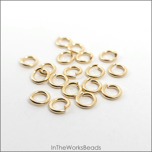 14K Gold Filled Open Jumprings 19.5Ga 5mm, 20pc