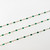 14k Gold Filled Enamel Drawn Cable Chain Green, 1.6mm x 3.7mm