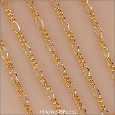 14k Gold Filled Figaro Chain 1.6mm - InTheWorksBeads
