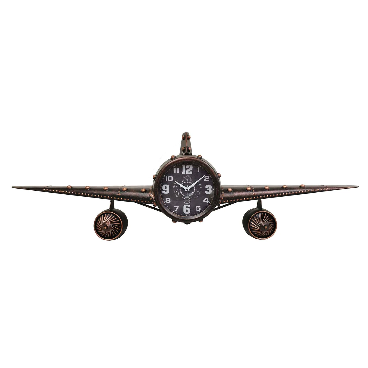 Airplane Wall Clock | Metallic Bronze