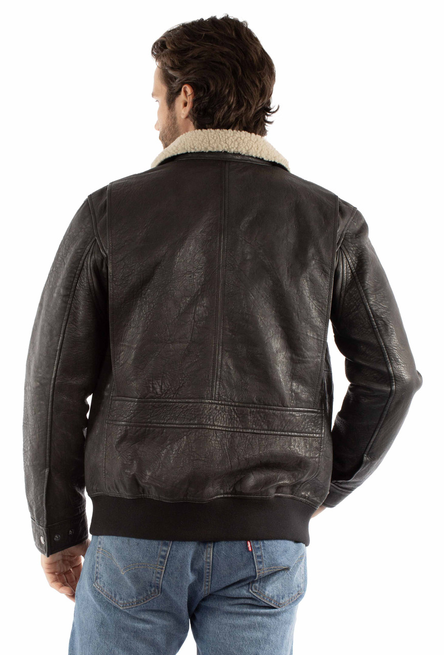 B-3 Style Men's Leather Bomber Jacket