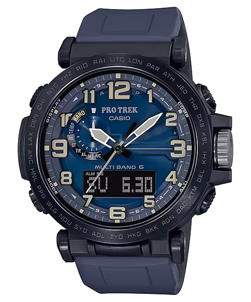Men's Casio Pro Trek Blue Style 3-Sensor Watch