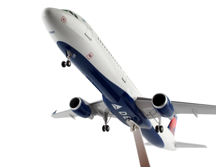 Delta A321 Model Airplane - Wood Stand & Gear