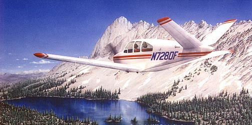 Airplane Art | Beech V-Tail Aviaton Print | Tailwinds