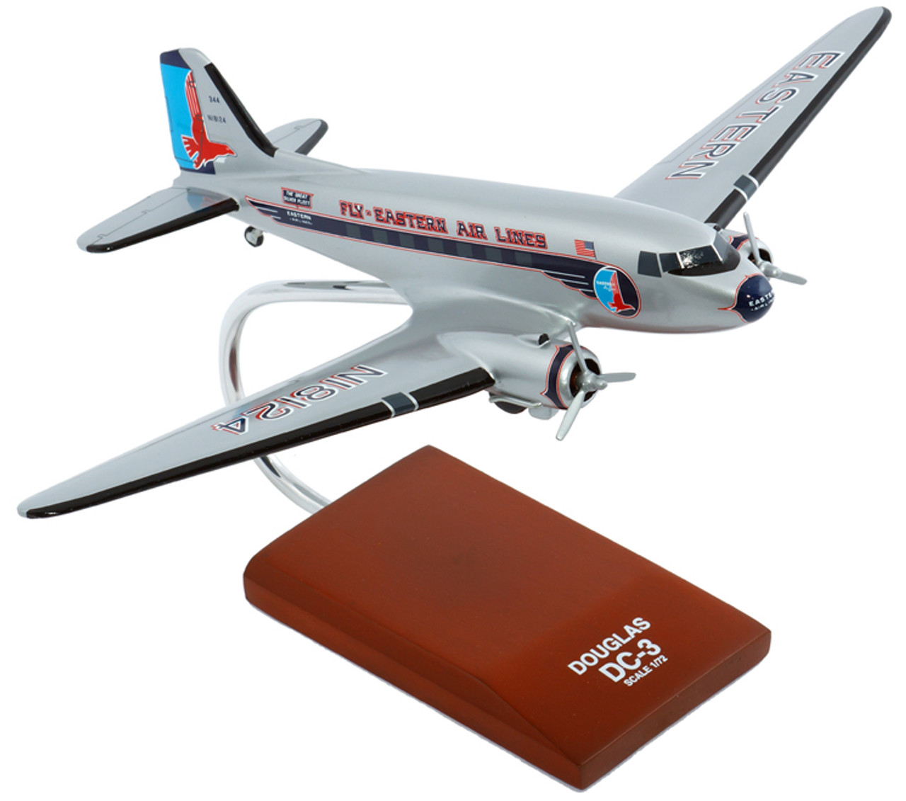 TWA DC-3 Wood Model Aircraft  Stunning Collectible Model Plane