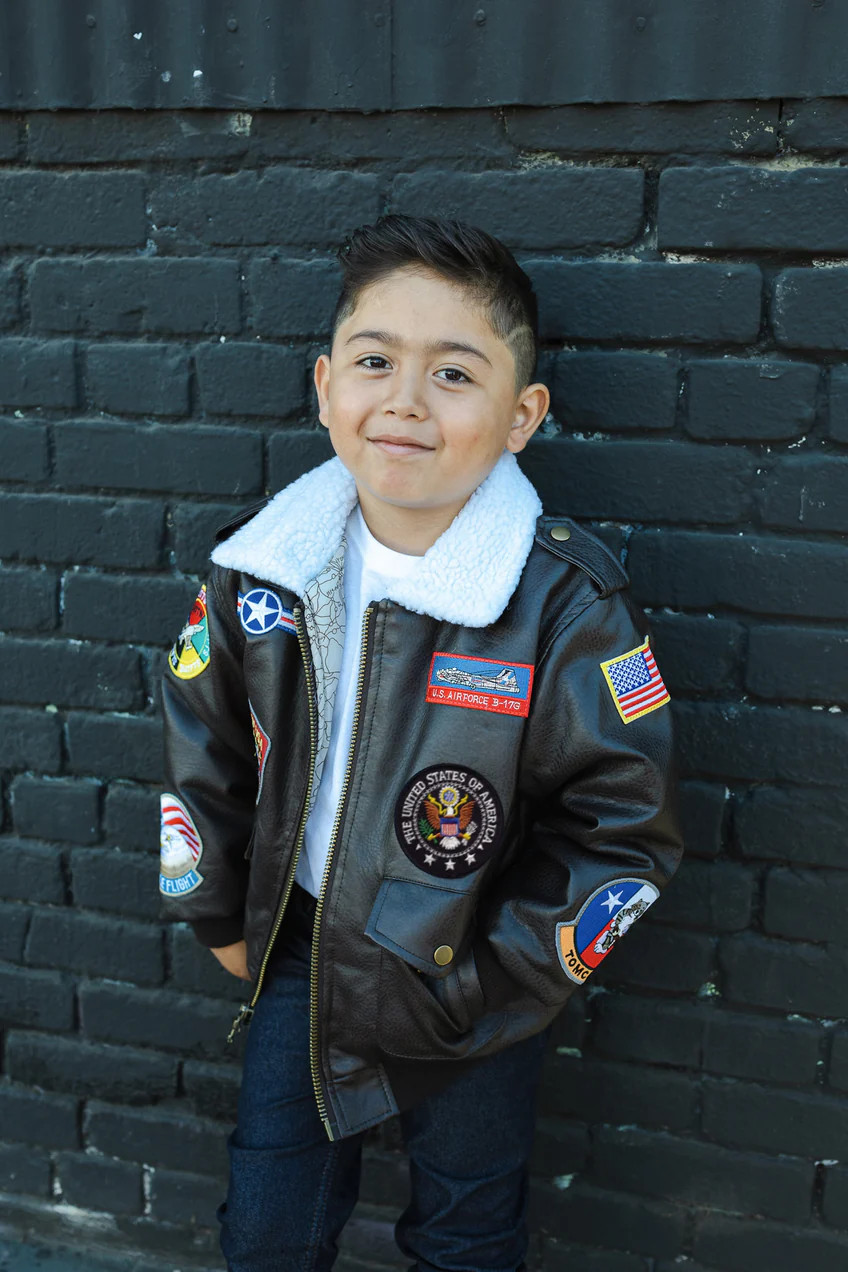Kid's Bomber Jacket – Aviator Flight Jacket for Children