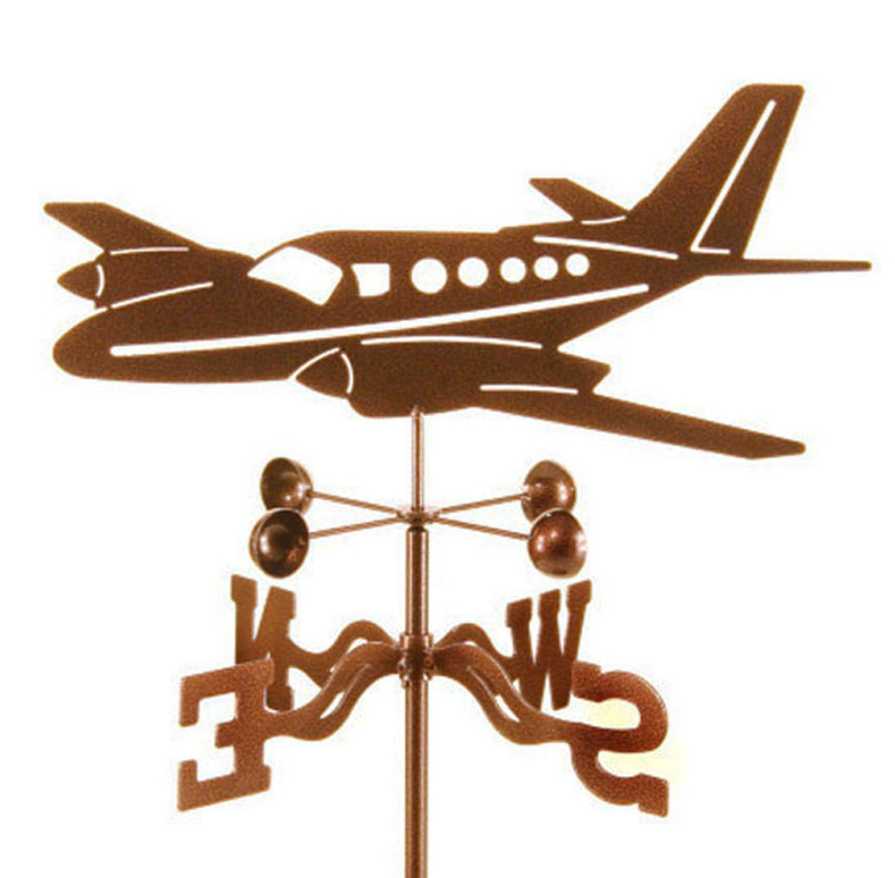 Twin Engine Airplane Steel Weather Vane