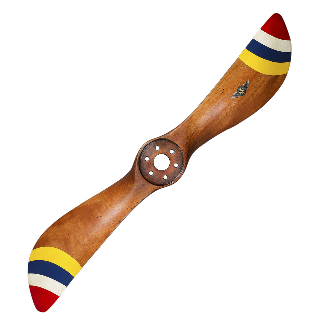 Mahogany Aviation Wall Decor Propeller with Classic Sensenich Logo