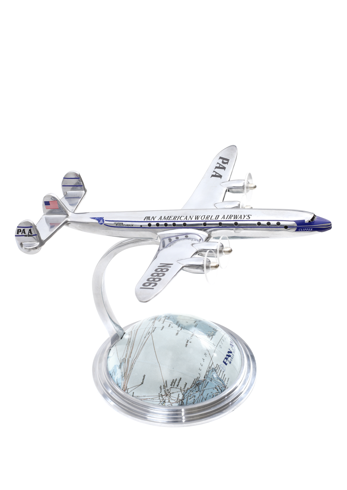 Collectible Pan Am Aluminum Model Airplane - Vintage Aviation Collectible