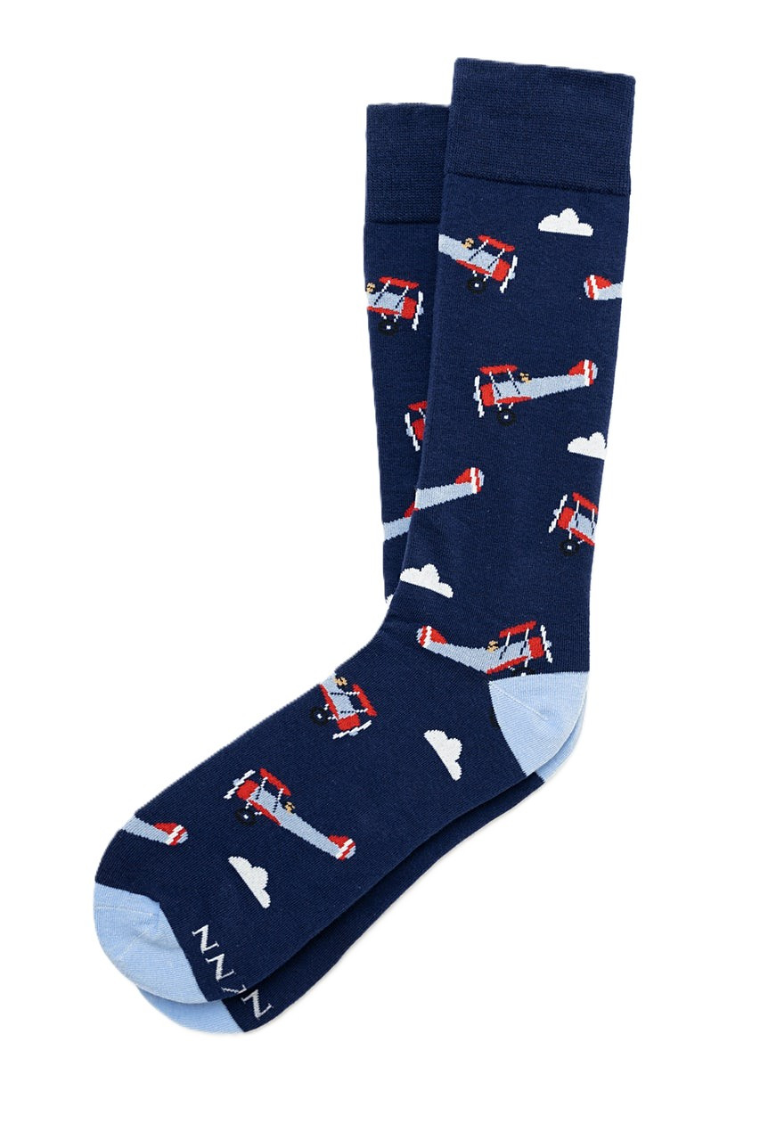 Biplane airplane crew socks