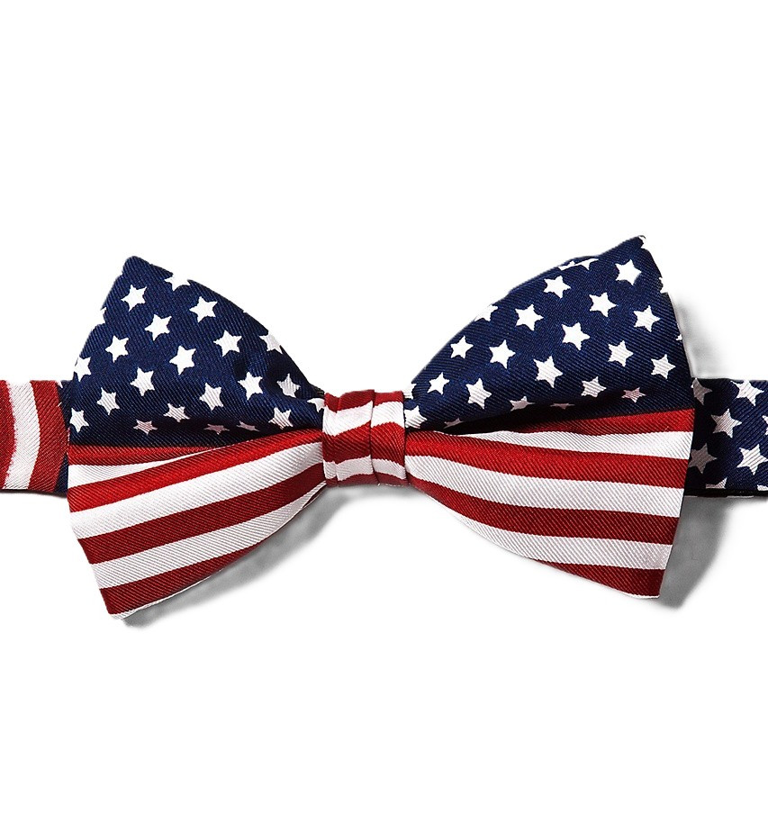 American Flag Pre-Tied Bow Tie