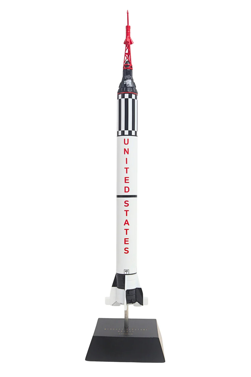 Mercury-Redstone Rocket Model New Edition on display stand