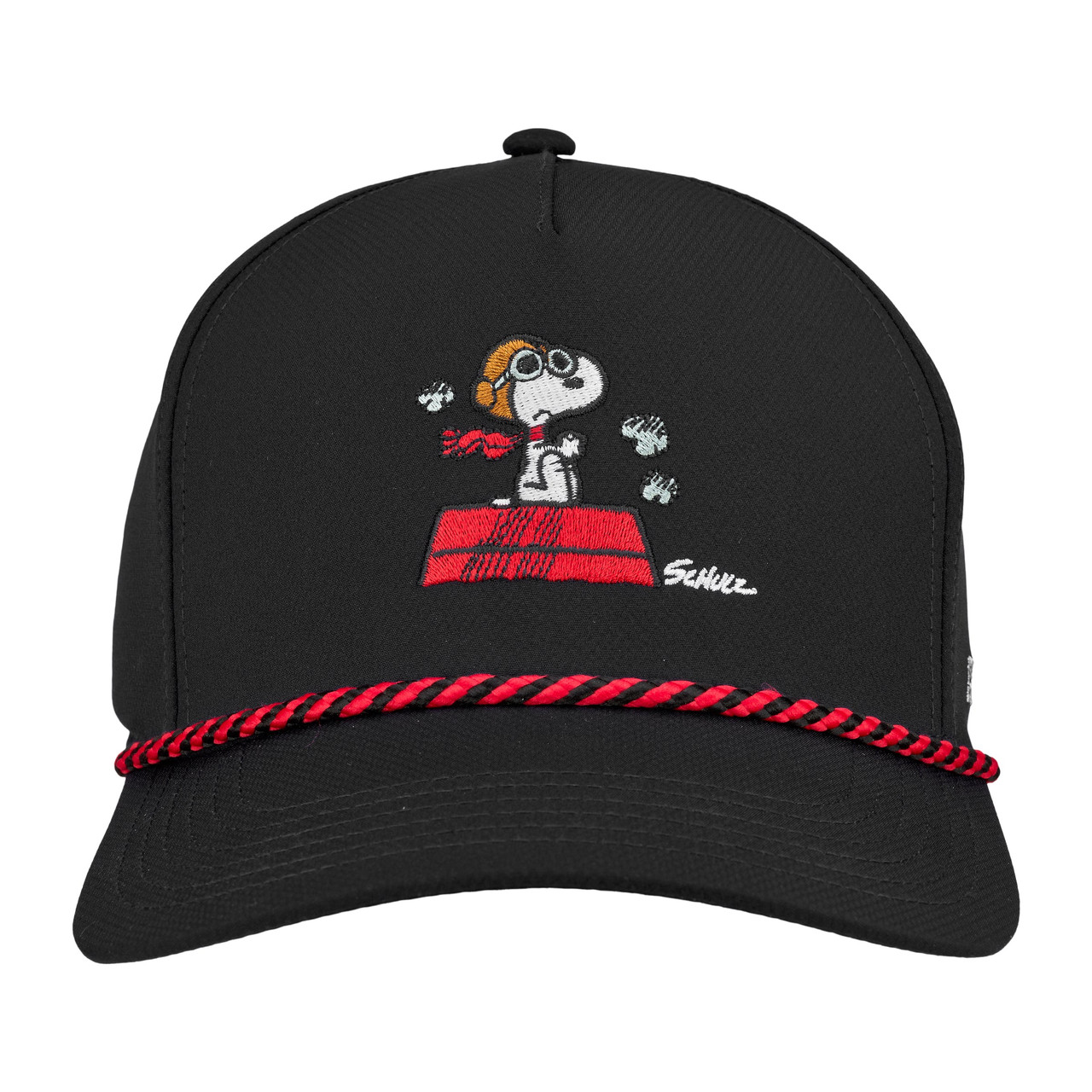 Peanuts Snoopy Flying Ace Golf Cap - Black