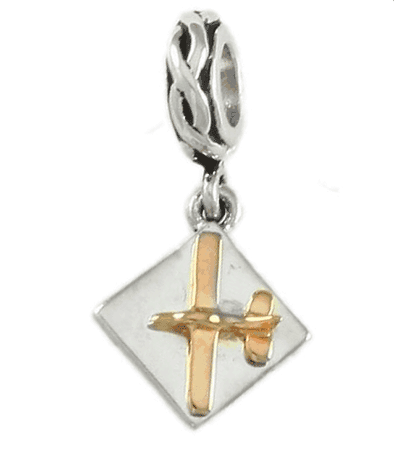 Piper Style Airplane Charm Bead