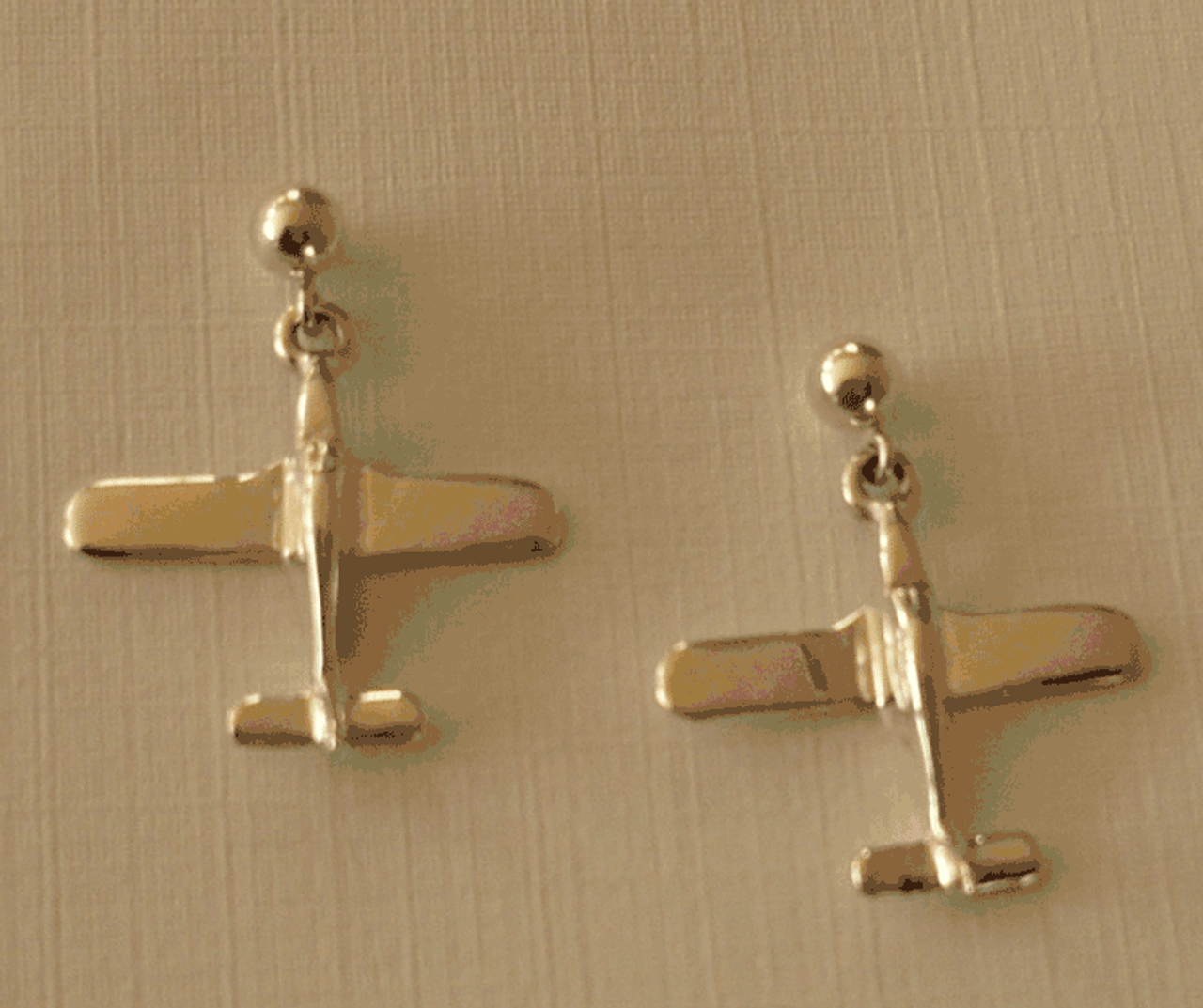Silver Lo Wing Airplane Earrings