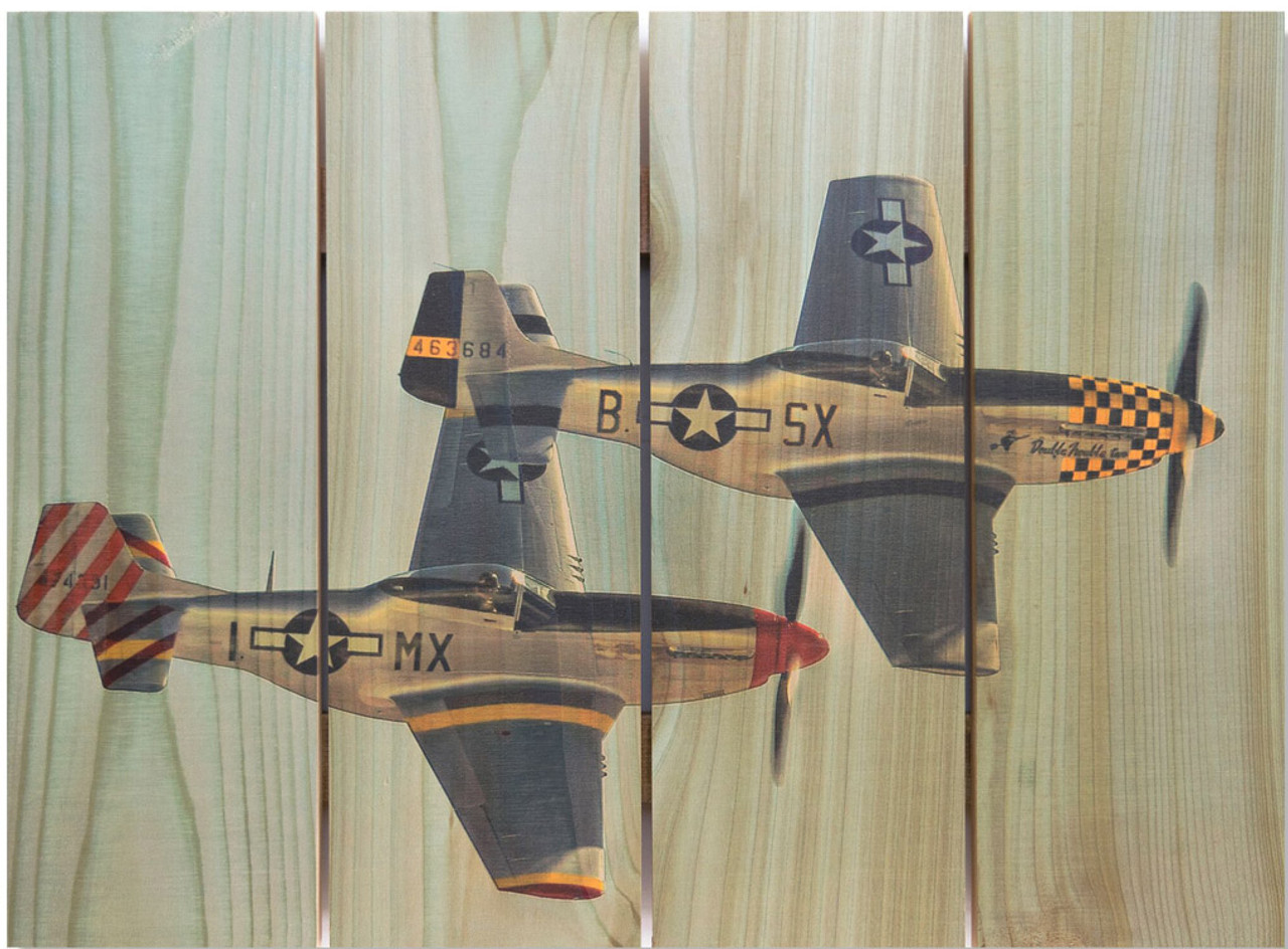 P-51 Mustang Wingman Indoor Outdoor Art - Medium