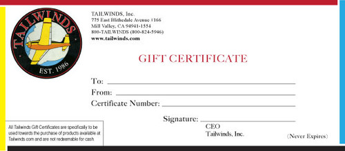 Tailwinds Gift Certificate $25