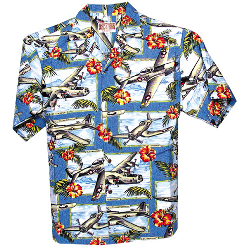 Men's WW II Airplanes Hawaiian Shirt