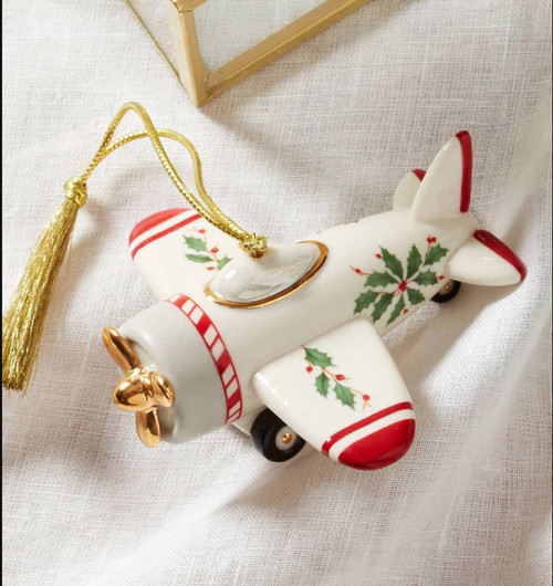 Lenox Holiday Airplane Ornament