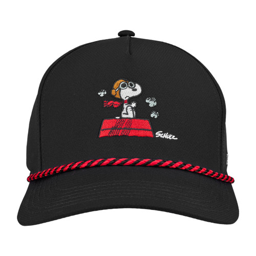 Peanuts Snoopy Flying Ace Golf Cap - Black
