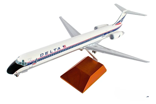 Delta MD-80 model airplane top view with authentic Delta livery