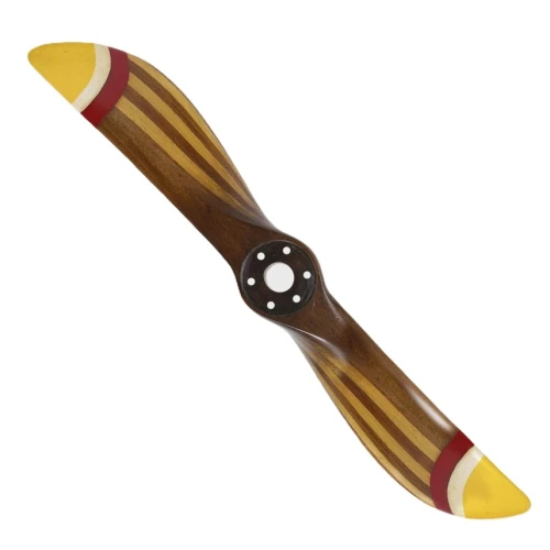 Laminated Wood Airplane Propeller with Yellow Tips