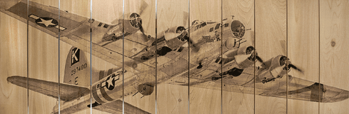 B-17 Flying Fortress Airplane Art | Large