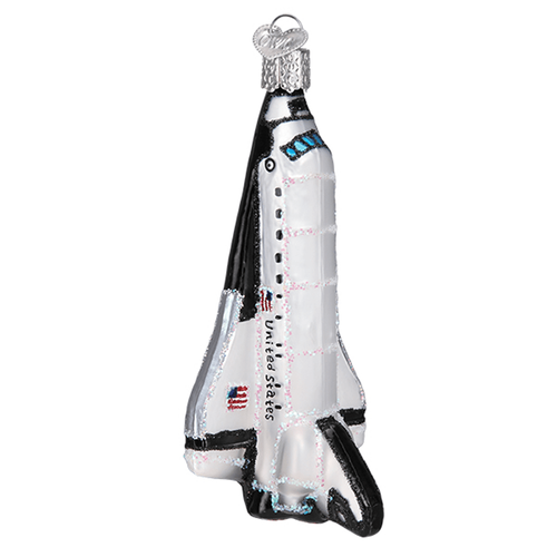 Glass Space Shuttle Tree Ornament