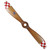 Consolidated Replica Airplane Propeller with red checked tips and mahogany finish