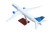United 787-10 Dreamliner collectible airplane model on wooden stand
