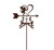 Cupid and Heart weathervane on 60-inch pole mount installed in garden
