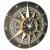 Large Metal Compass Rose Wall Clock with gold accents