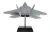 F-22 Raptor 1/14 scale model airplane back view on display stand