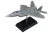 Hand-painted F-22 Raptor resin model airplane top view with detailed markings