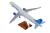 United Airlines A321neo model airplane another rear angled view