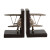 Classic biplane bookends front view