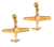 Beechcraft V-35 V-Tail Airplane Earrings