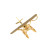 Float Plane Pendant in 14K yellow gold