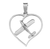 Silver Piper Style Heart Pendant with Necklace