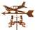 Piper Style Airplane Weather Vane