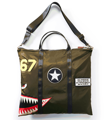 WWII era Canvas Tote Bag w/ Patches