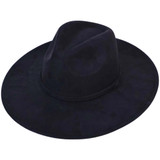 Outback style polyester microfiber hat with leatherette tie hat band