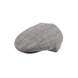 Mens Hat- Black Wool blend ivy cap, adjustable snapback, 57cm-61cm